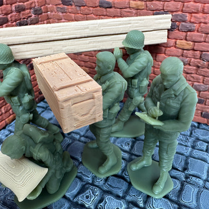 WW2 American Supply & Labor Detail Set 1/32 Scale Toy Soldier Wargaming Figures