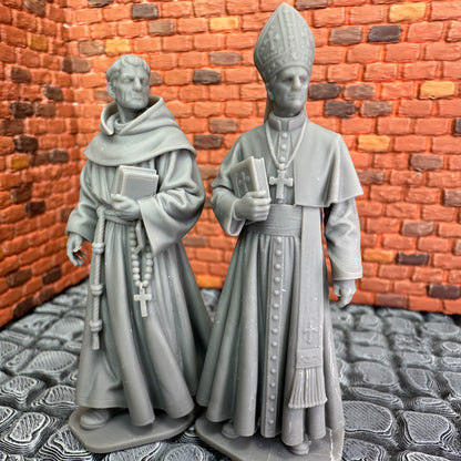 Christian Clergy Cardinal & Monk Set 1/32 Scale Toy Soldier Civilians Wargaming Figures