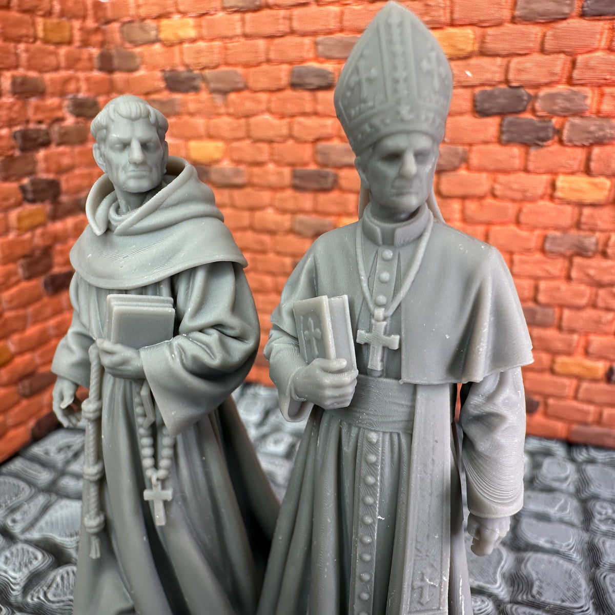 Christian Clergy Cardinal & Monk Set 1/32 Scale Toy Soldier Civilians Wargaming Figures
