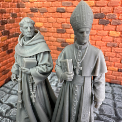 Christian Clergy Cardinal & Monk Set 1/32 Scale Toy Soldier Civilians Wargaming Figures