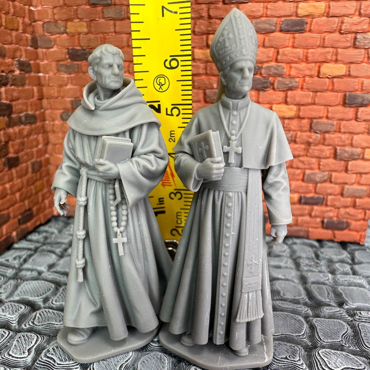 Christian Clergy Cardinal & Monk Set 1/32 Scale Toy Soldier Civilians Wargaming Figures