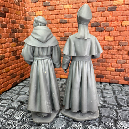 Christian Clergy Cardinal & Monk Set 1/32 Scale Toy Soldier Civilians Wargaming Figures
