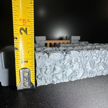 Modular Stone Fence Wall Set #2 1/32 Scale Toy Soldiers Civil Revolutionary World Wars 3D Accessory