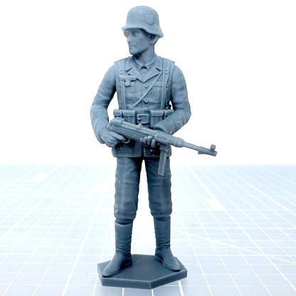 German on Patrol with Sub Machine Gun