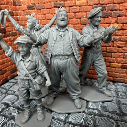 Liberation of France Civilian Set #1 1/32 Scale Toy Soldier Wargaming Figures