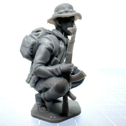 Vietnam NVA Squatting Soldier