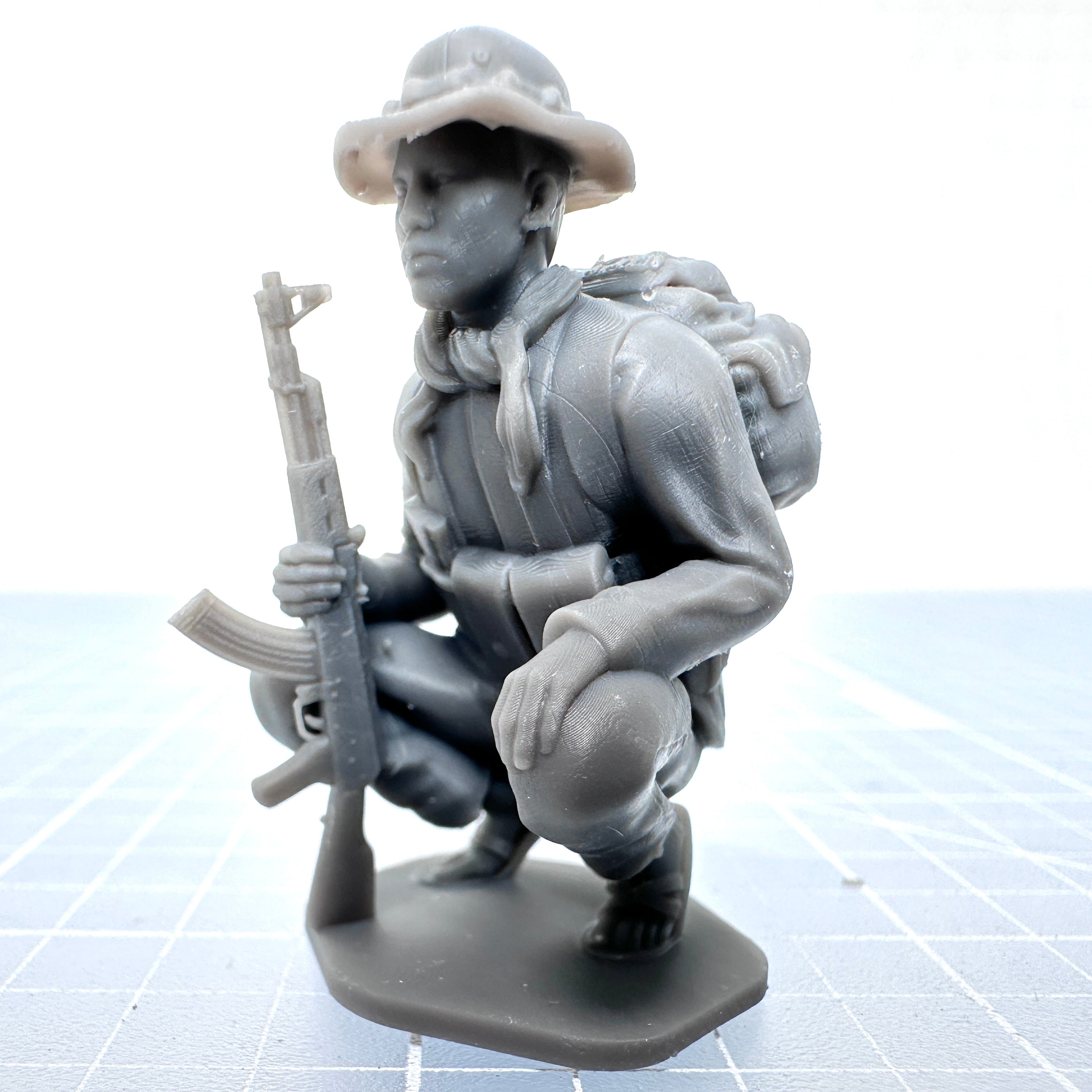 Vietnam NVA Squatting Soldier