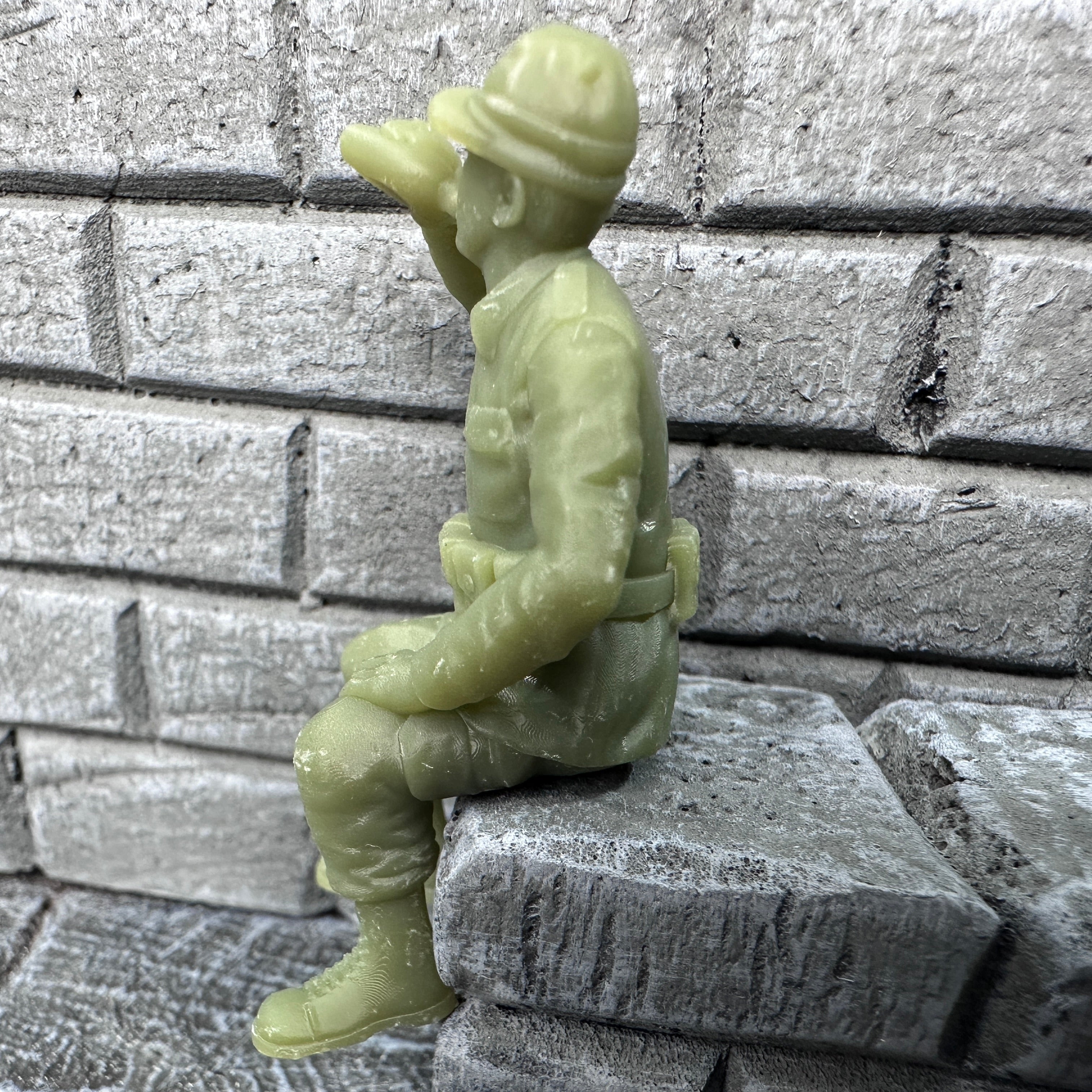 WW2 Soldier Drinking Canteen