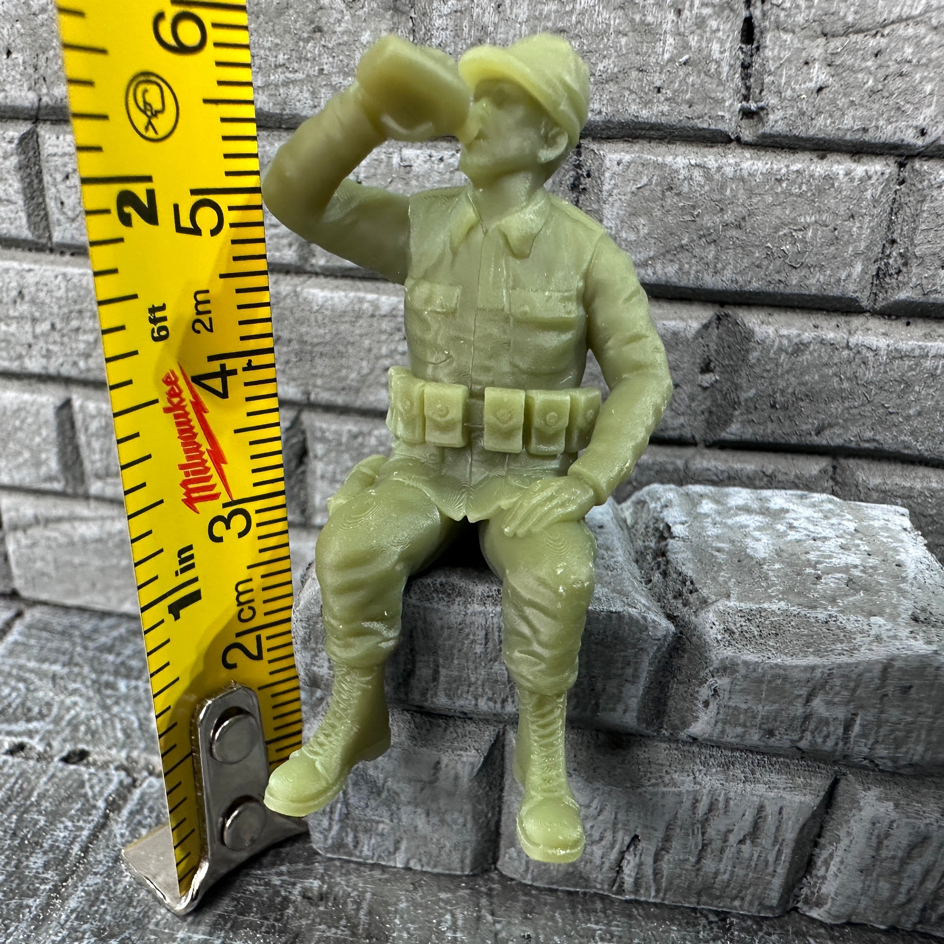 WW2 Soldier Drinking Canteen