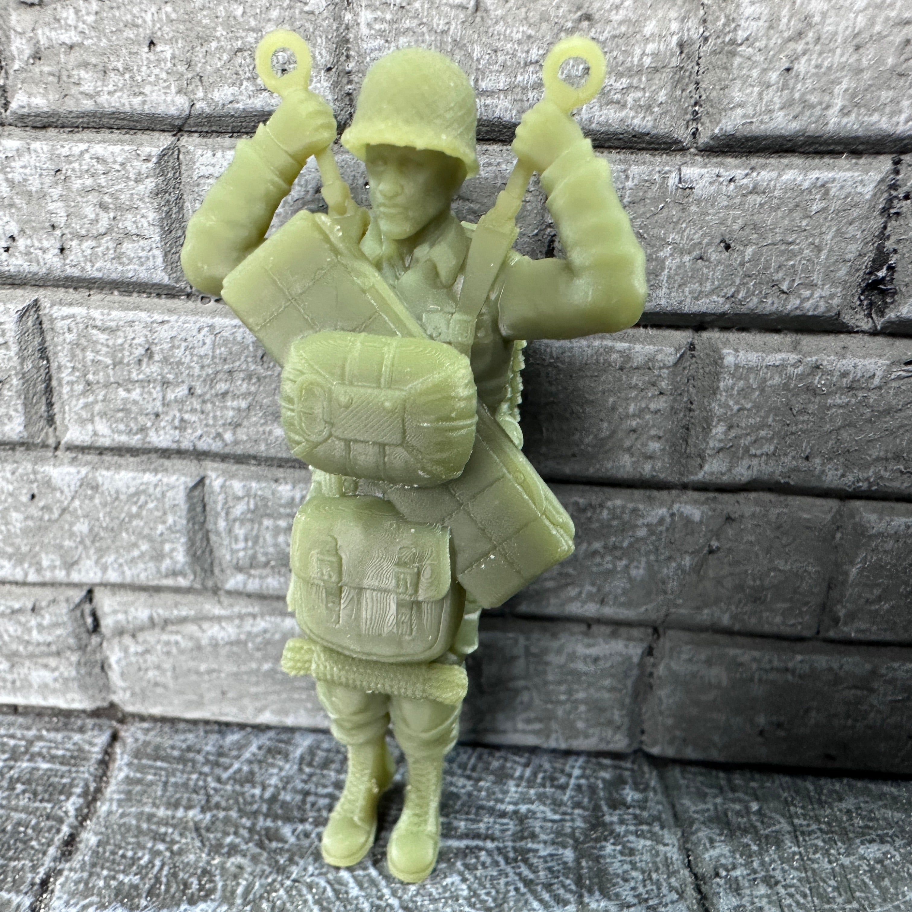 WW2 American Airborne Soldier Landing