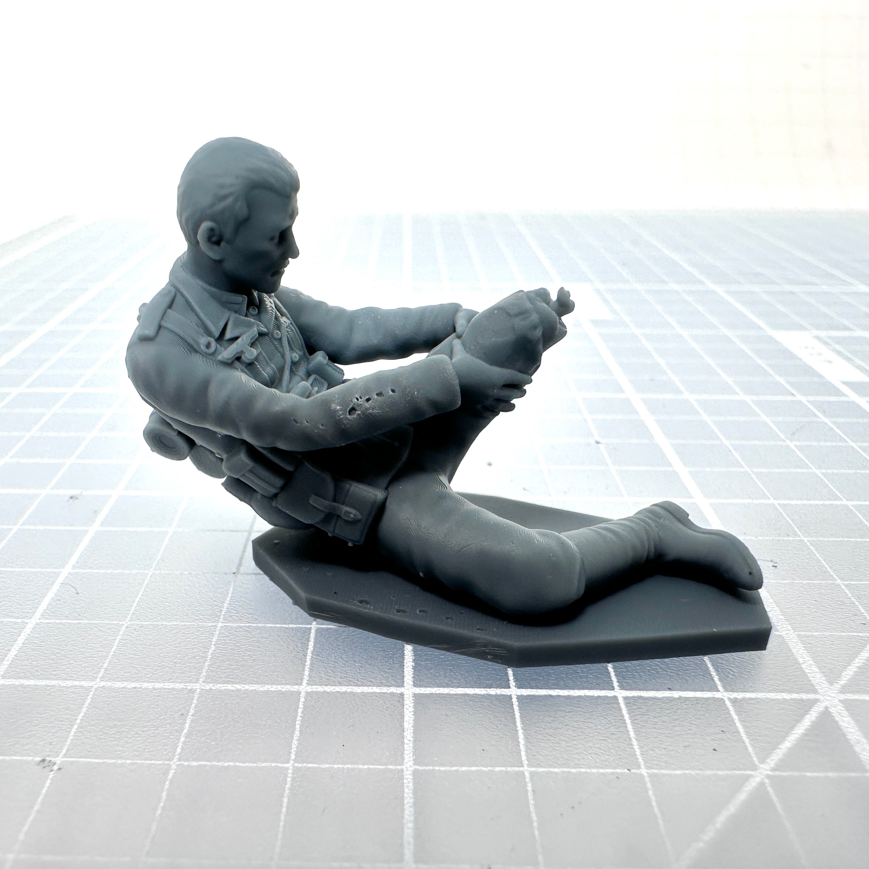 German Soldier Blown-Up Leg