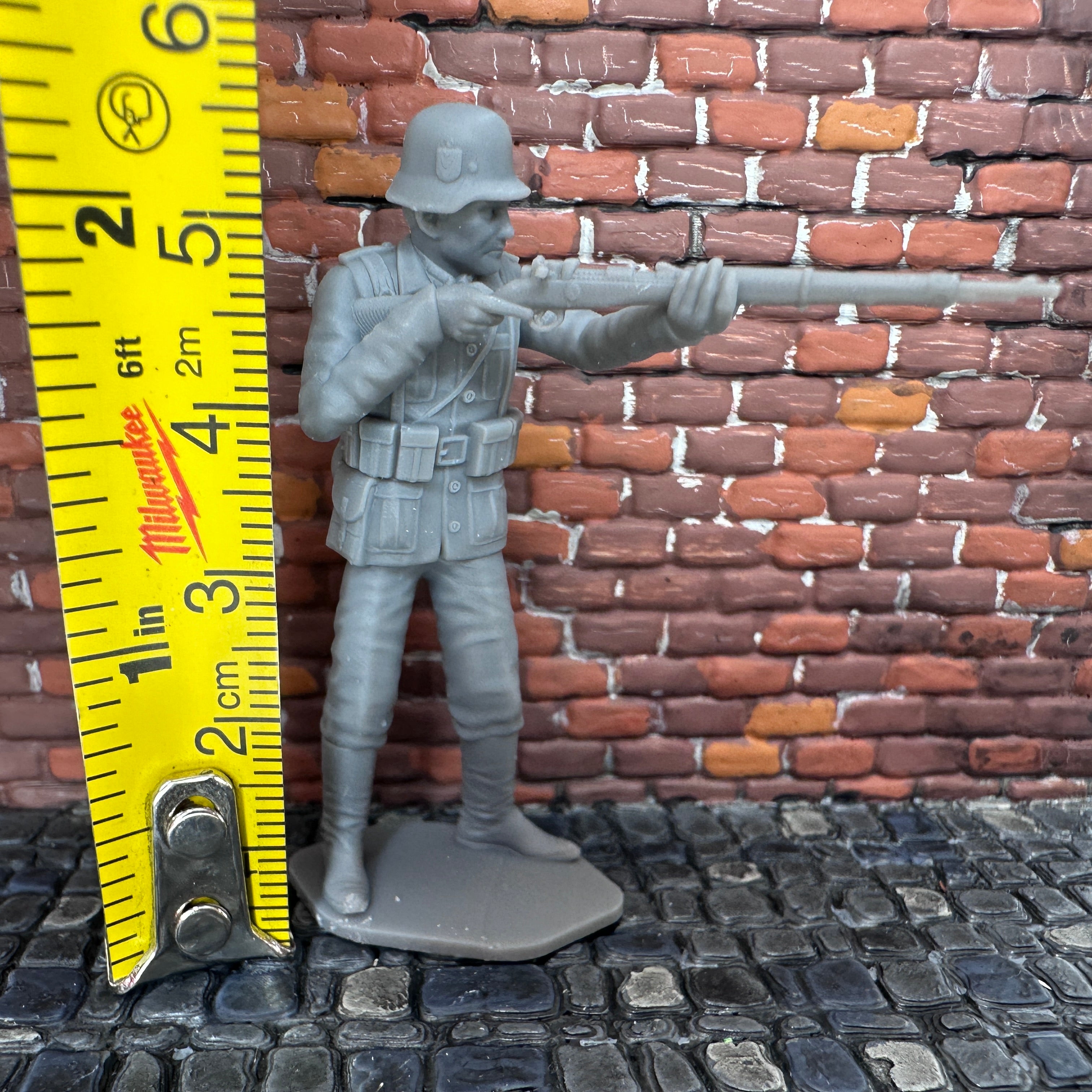 WW2 German Soldier Firing Rifle