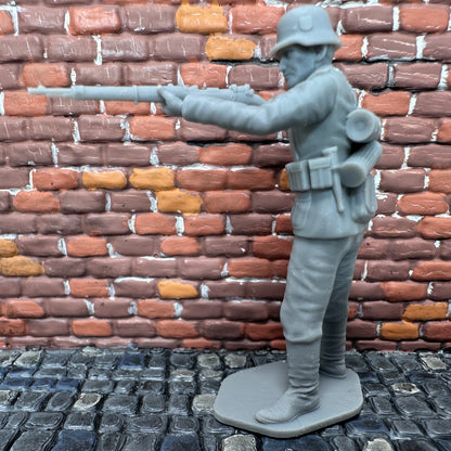 WW2 German Soldier Firing Rifle