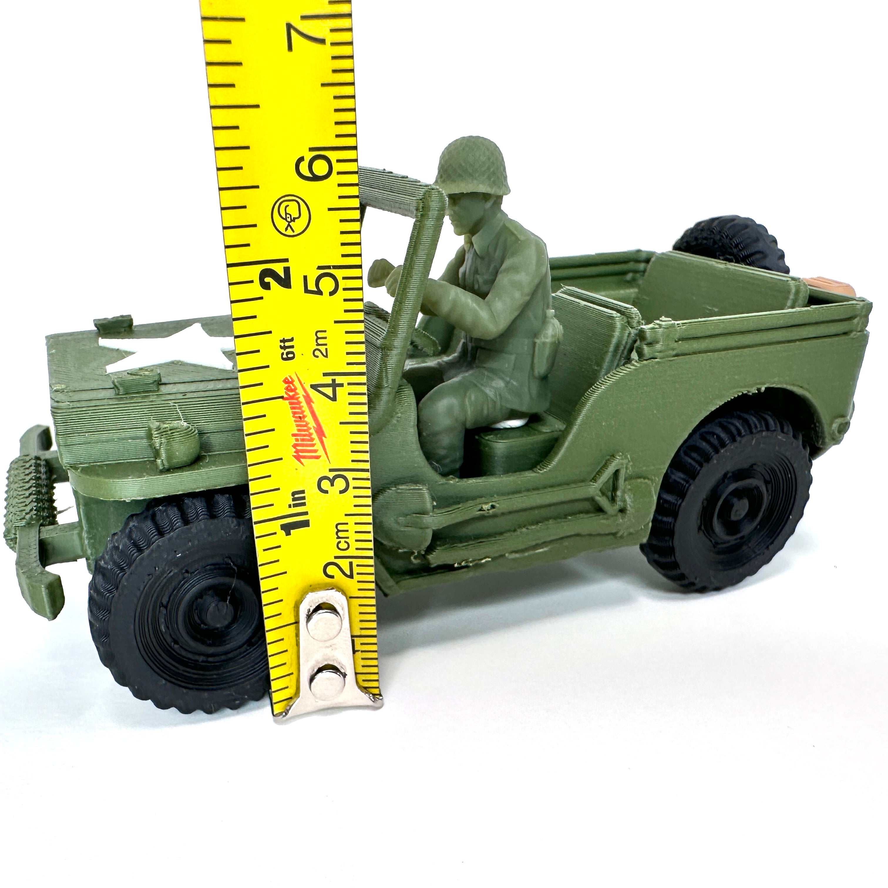 WW2 Rolling Willys Jeep Set 1/32 Scale Military Wargaming Figures
