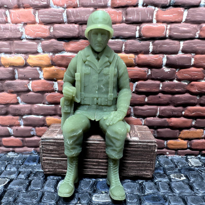 WW2 American Medic Sitting