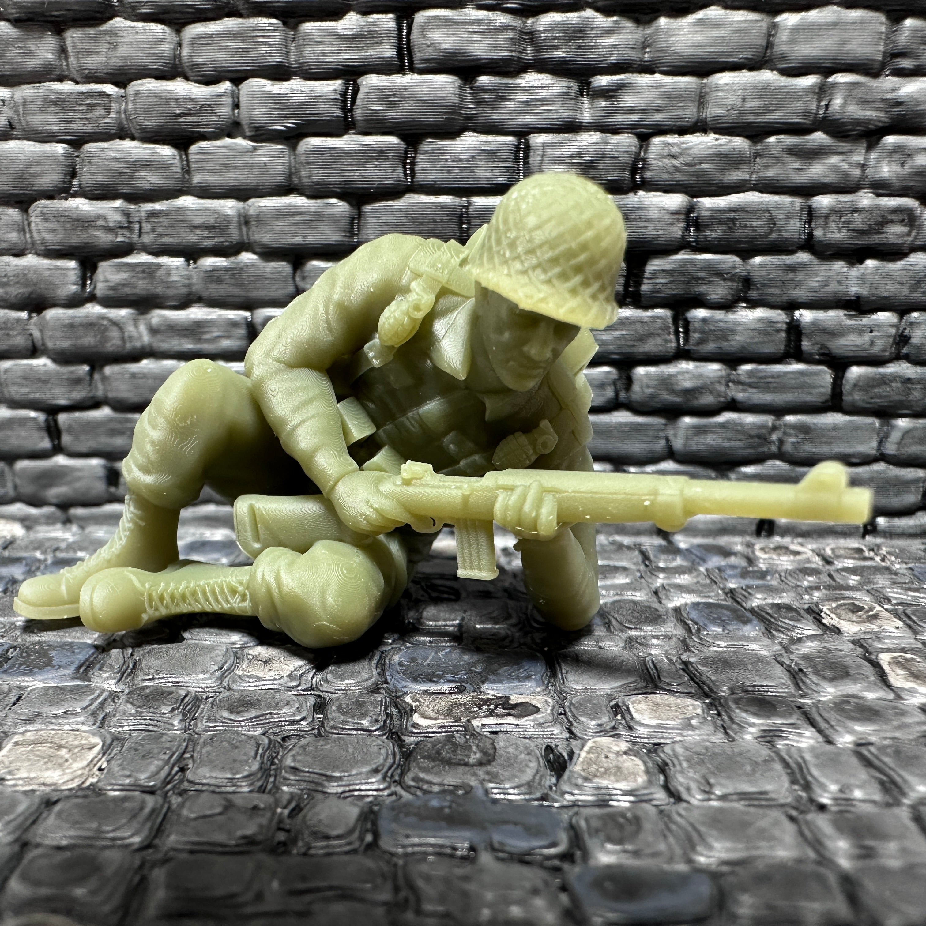 WW2 American Taking Cover