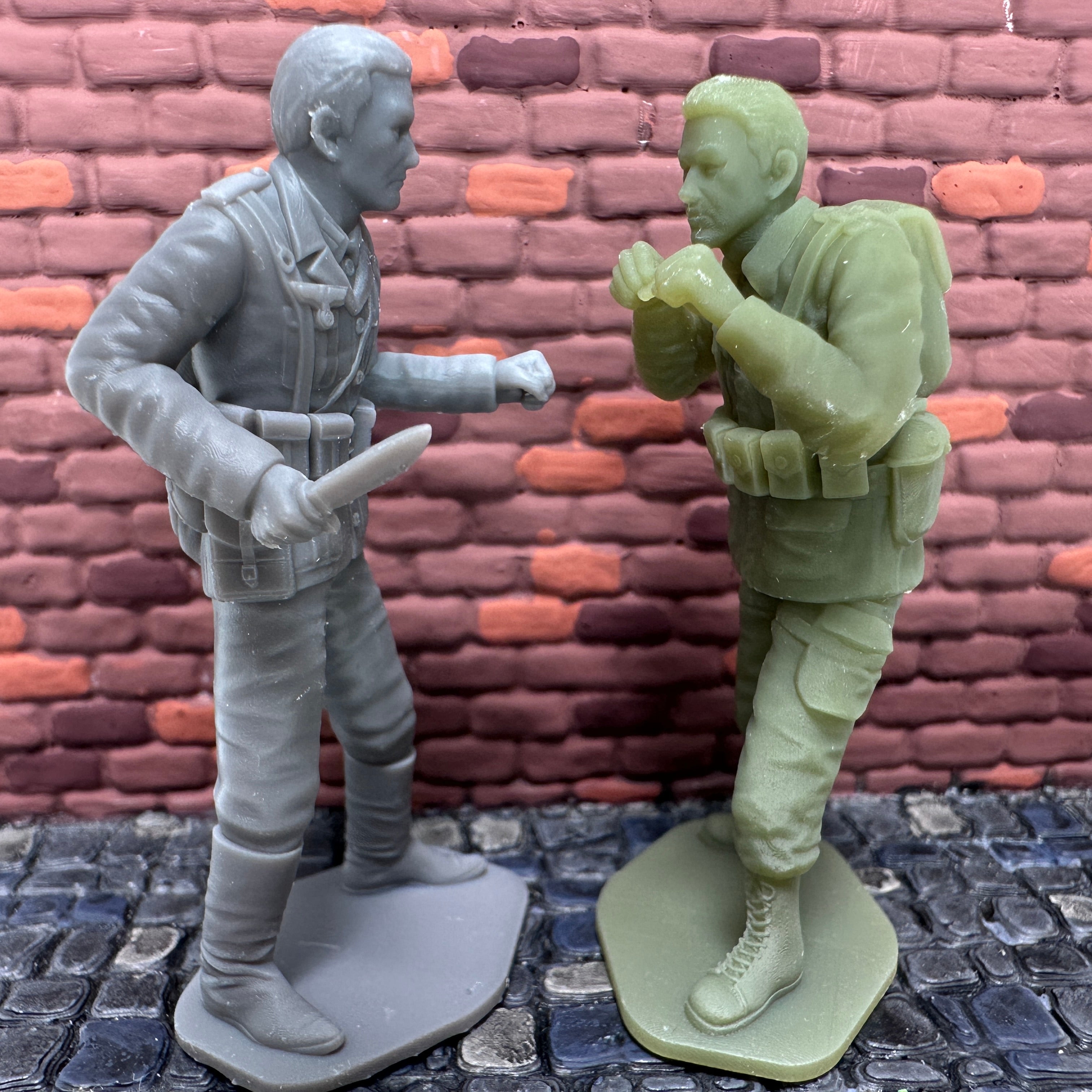 WW2 American vs German Hand Combat Set #2 Toy Soldier 1/32 Scale