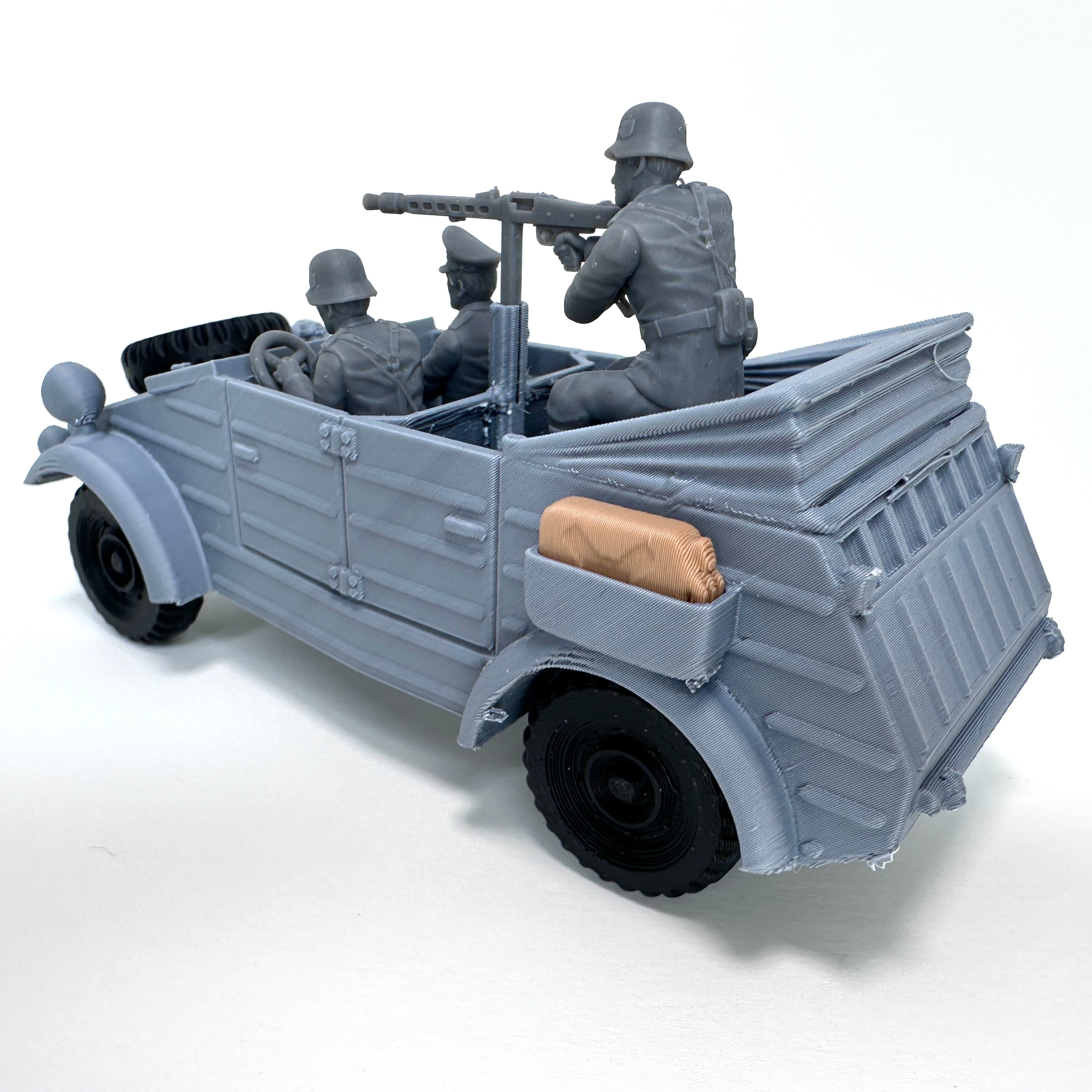 WW2 Rolling Kubelwagen 3D Printed 1/32 Scale War Vehicle