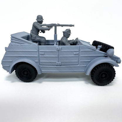 WW2 Rolling Kubelwagen 3D Printed 1/32 Scale War Vehicle
