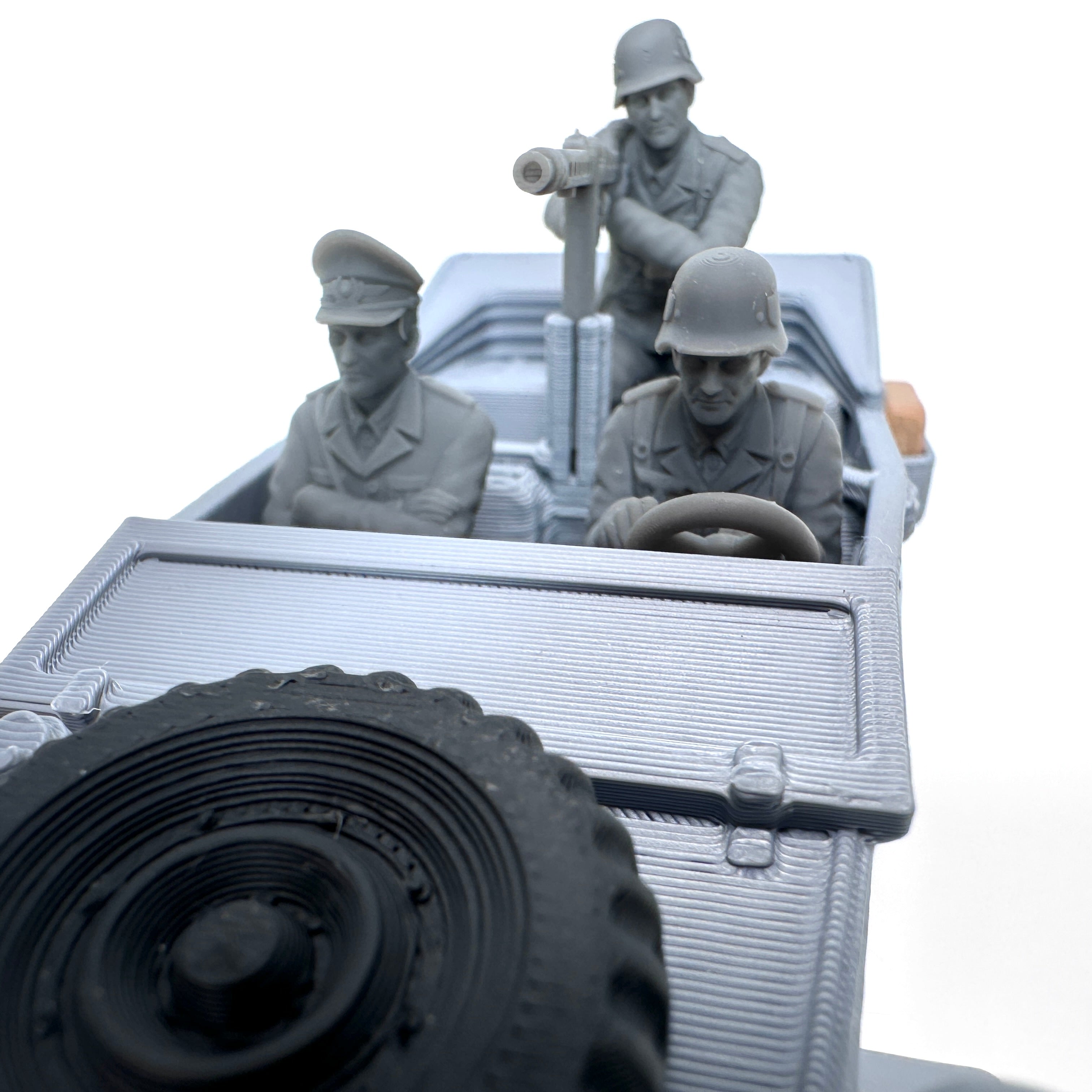 WW2 Rolling Kubelwagen 3D Printed 1/32 Scale War Vehicle