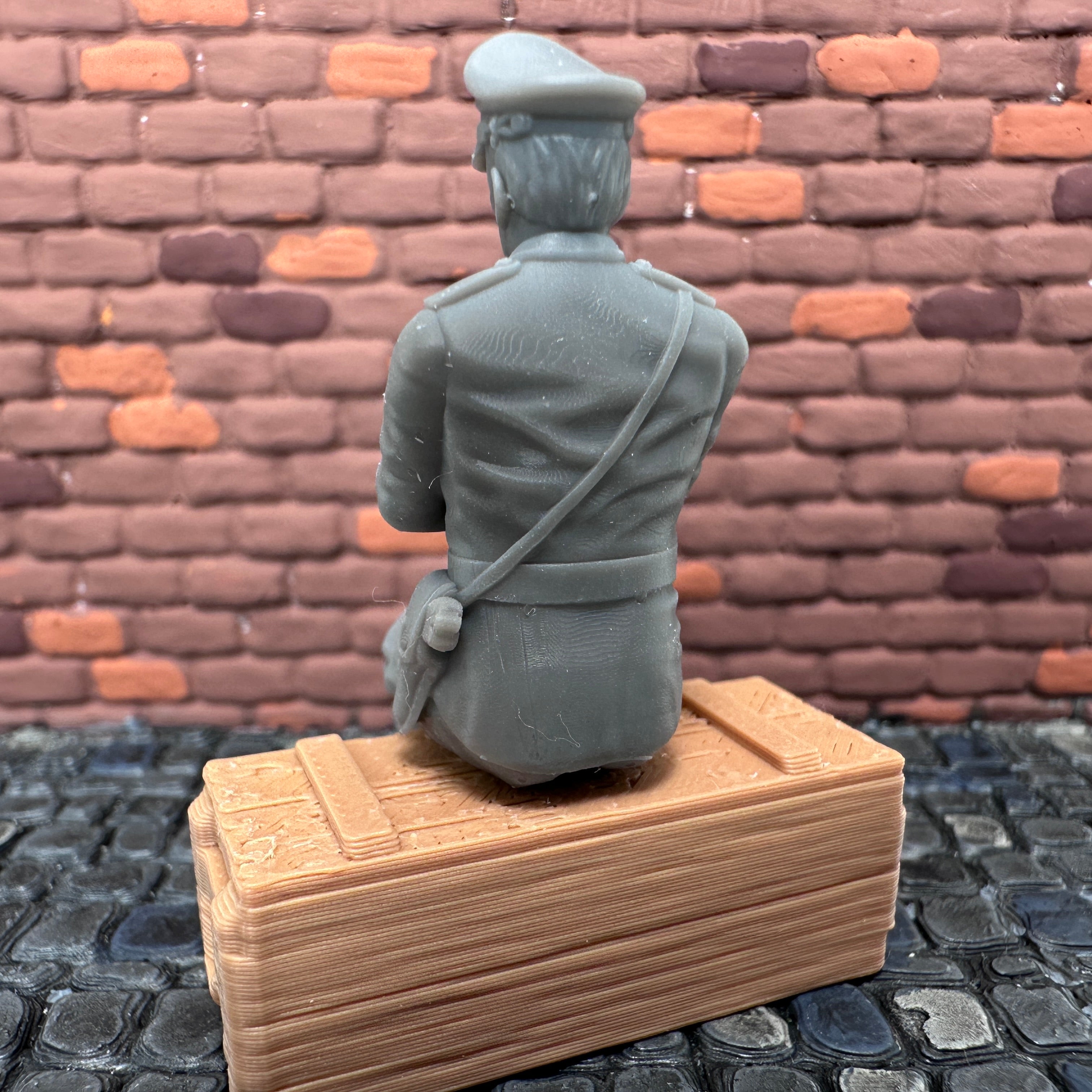 German Officer Sitting 1/32 Scale Toy Soldier Wargaming Figure