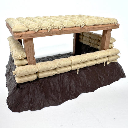 World War Multi Colored Machine Gun Nest Wargaming Terrain Piece 1/32 Scale