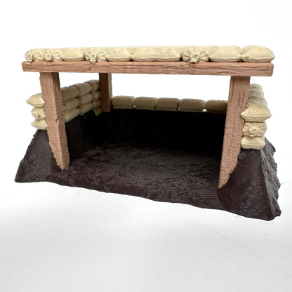 World War Multi Colored Machine Gun Nest Wargaming Terrain Piece 1/32 Scale