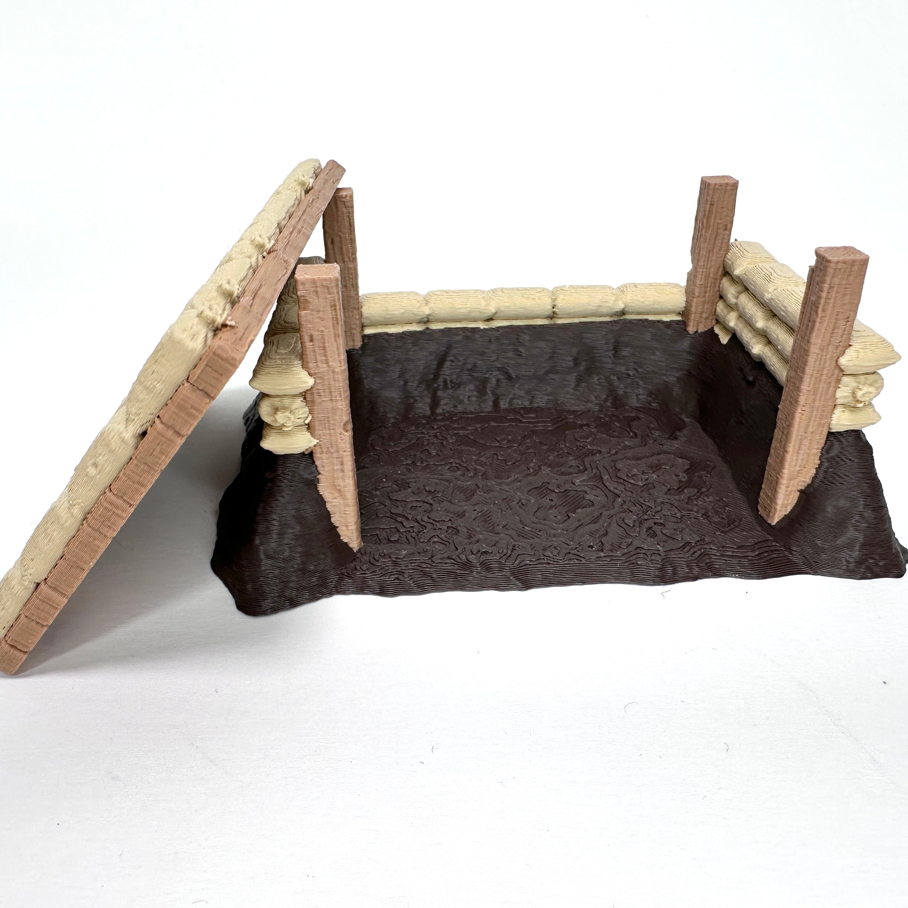 World War Multi Colored Machine Gun Nest Wargaming Terrain Piece 1/32 Scale