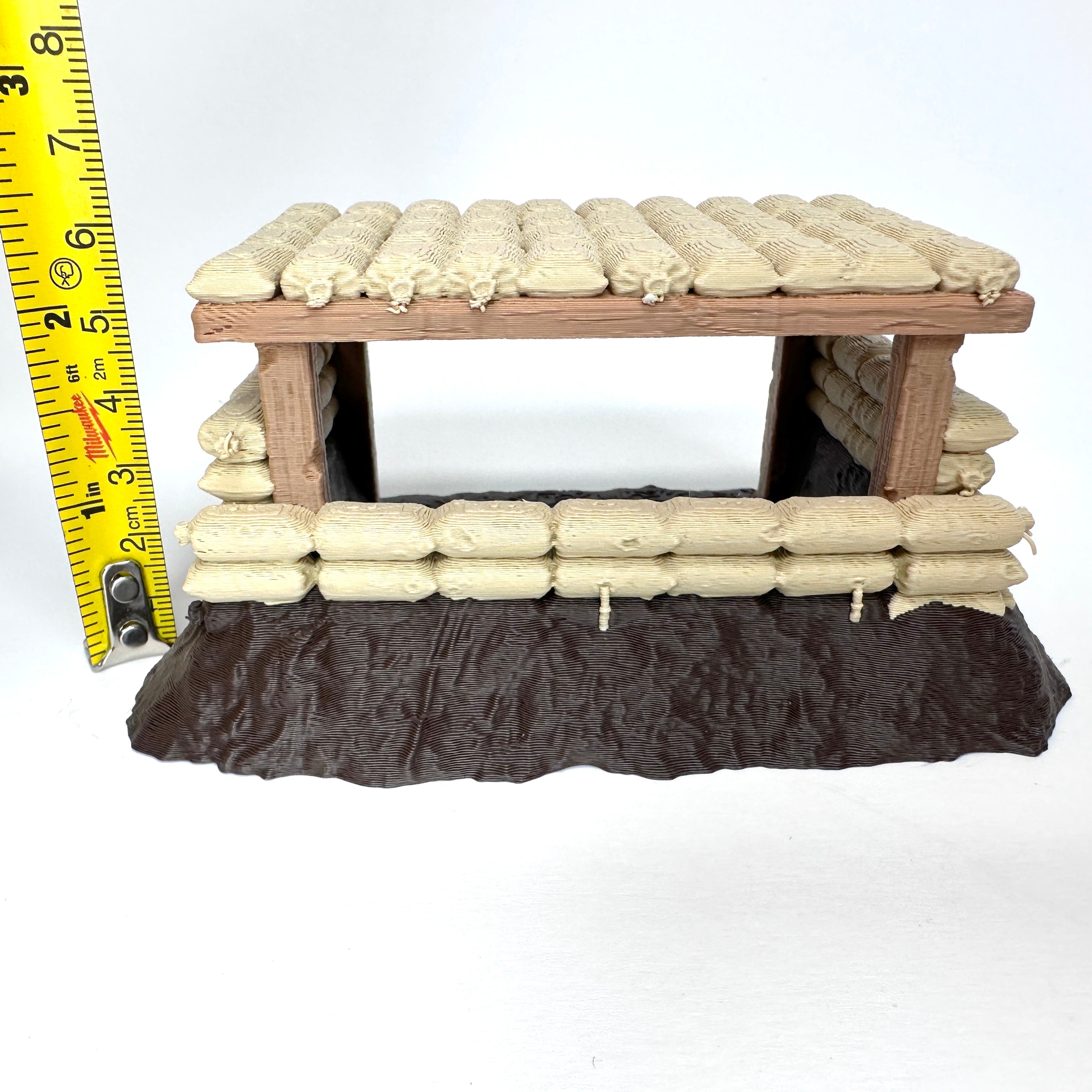 World War Multi Colored Machine Gun Nest Wargaming Terrain Piece 1/32 Scale