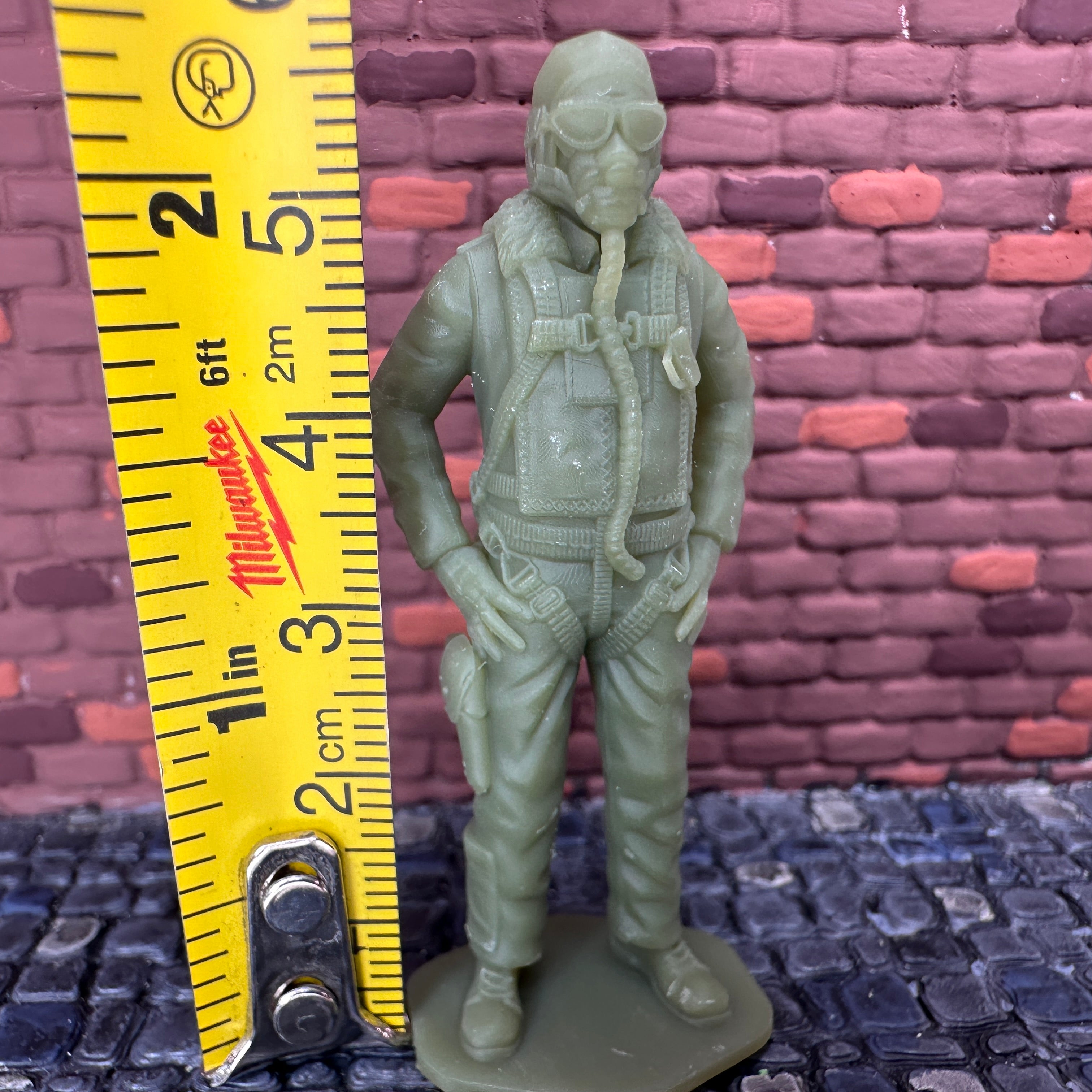 WW2 American Army Air Forces Pilot 1/32 Scale Toy Soldier Wargaming Figure