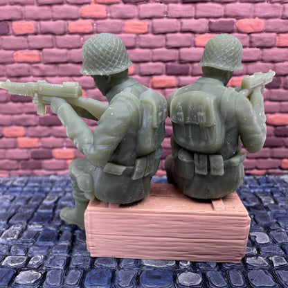 WW2 American Sitting Shooting 1/32 Scale Toy Soldiers Wargaming Figures