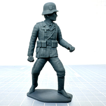 German WW2 Soldier Throwing Grenade