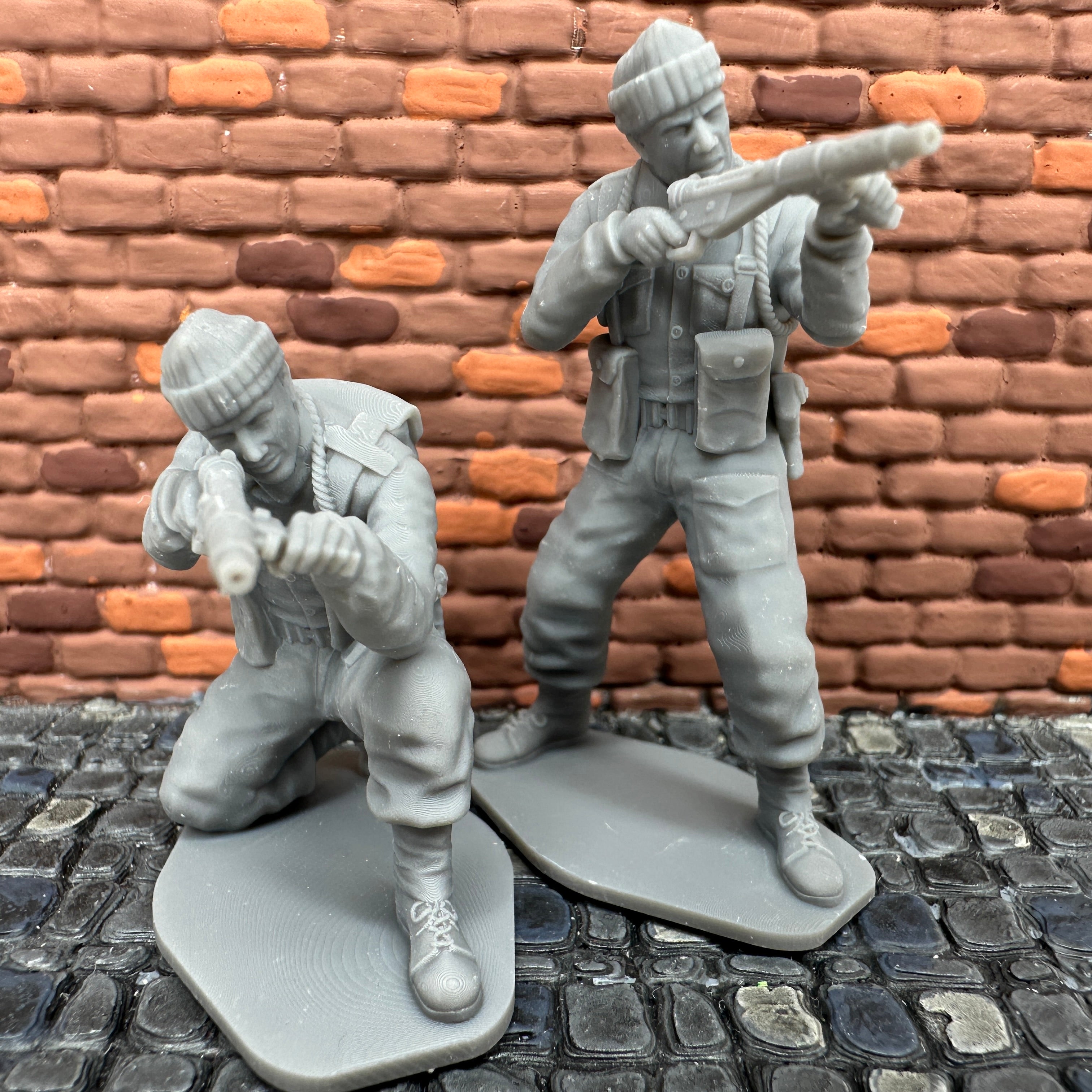 WW2 British Commando Shooting Set 1/32 Scale Toy Soldier Wargaming Figure