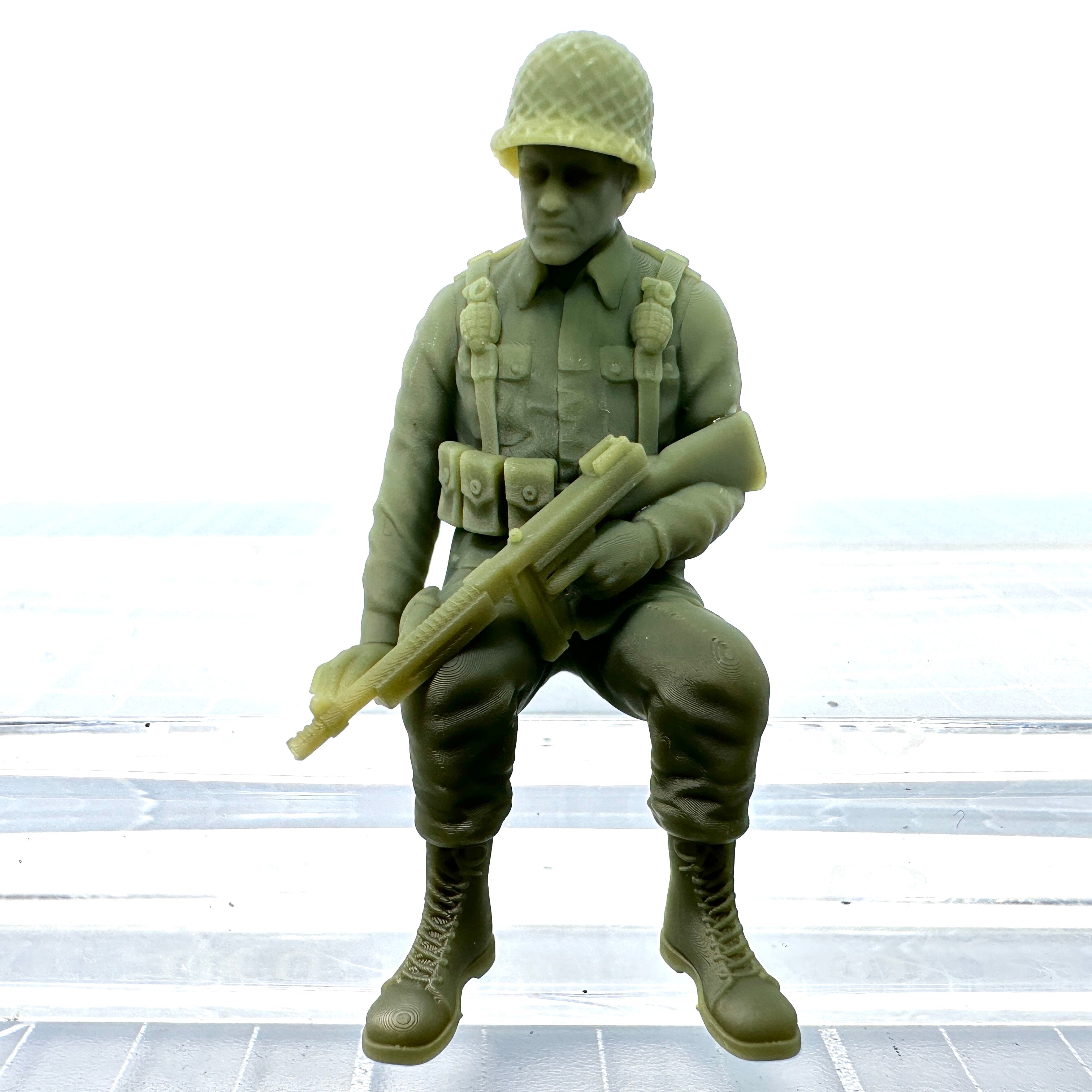 American Soldier Sitting