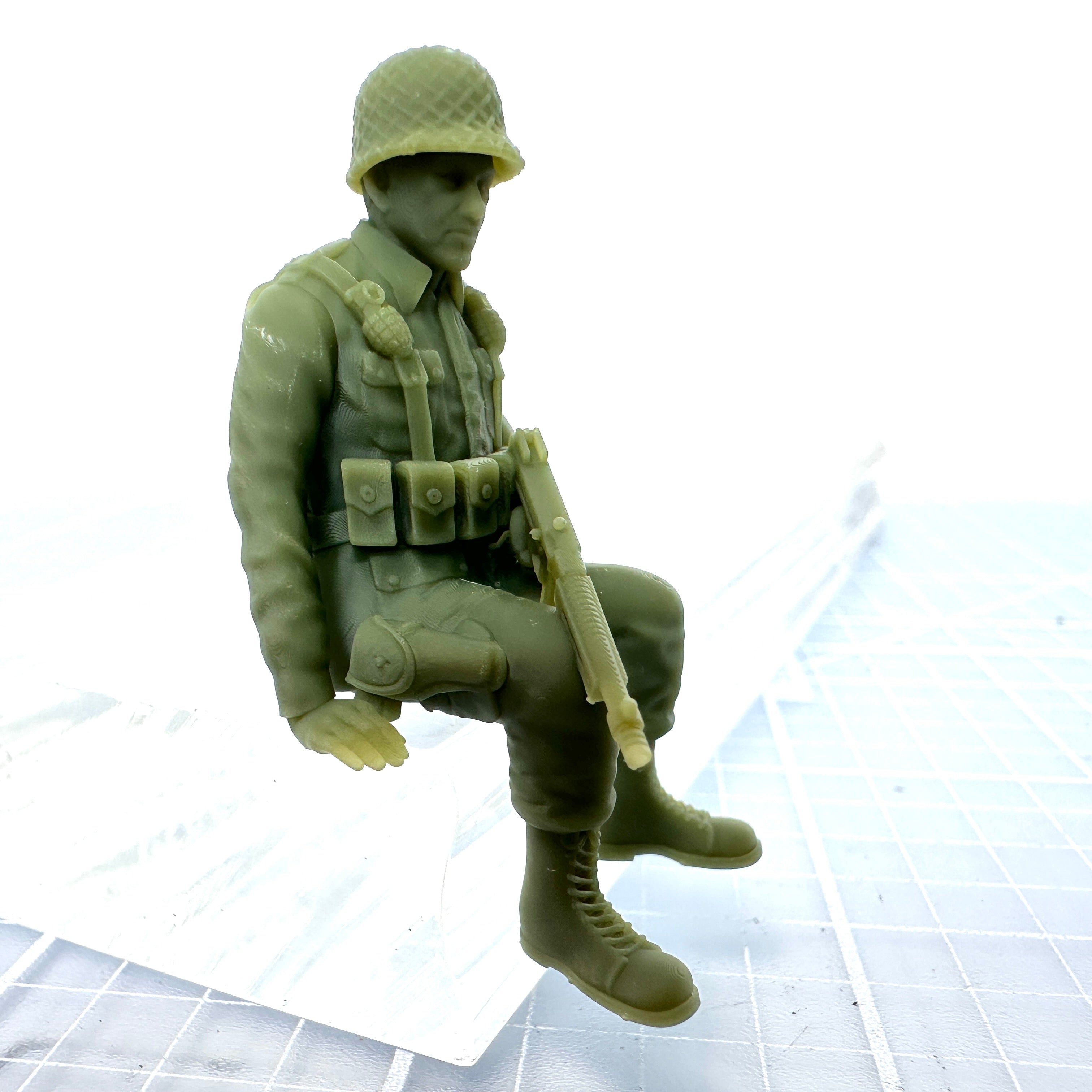 American Soldier Sitting