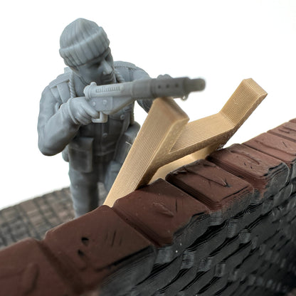 WW2 British Commando Raid on Ladder 1/32 Scale Toy Soldier Wargaming Figure