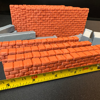 World War 2 Modular Brick Wall 24 Piece Set 1/32 Scale Toy Soldiers 3D Accessory