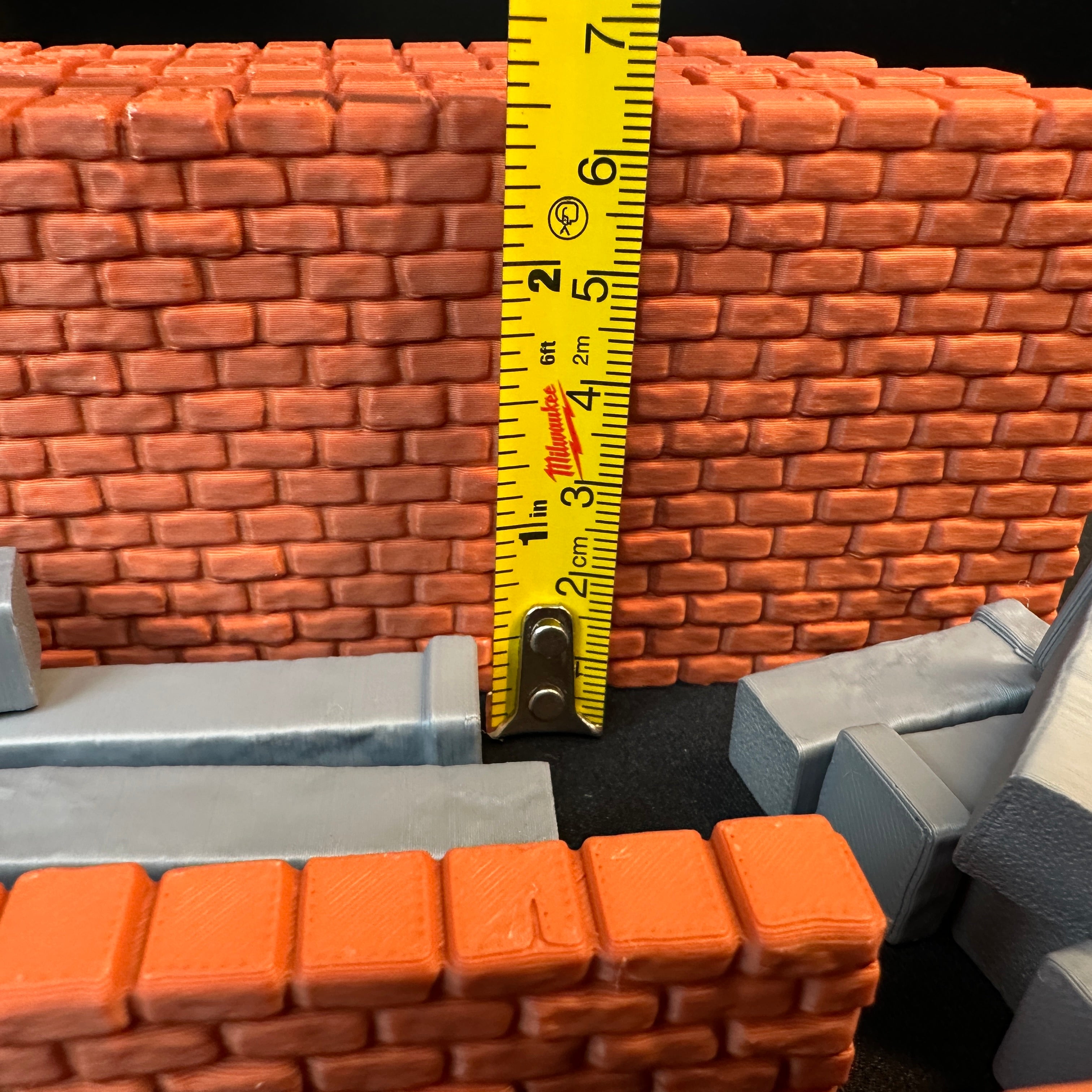 World War 2 Modular Brick Wall 24 Piece Set 1/32 Scale Toy Soldiers 3D Accessory