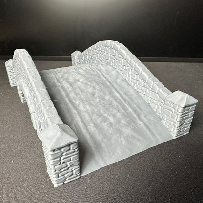 WW2 Stone Bridge 1/32 Scale Model Diorama Terrain Wargaming Figure Accessory