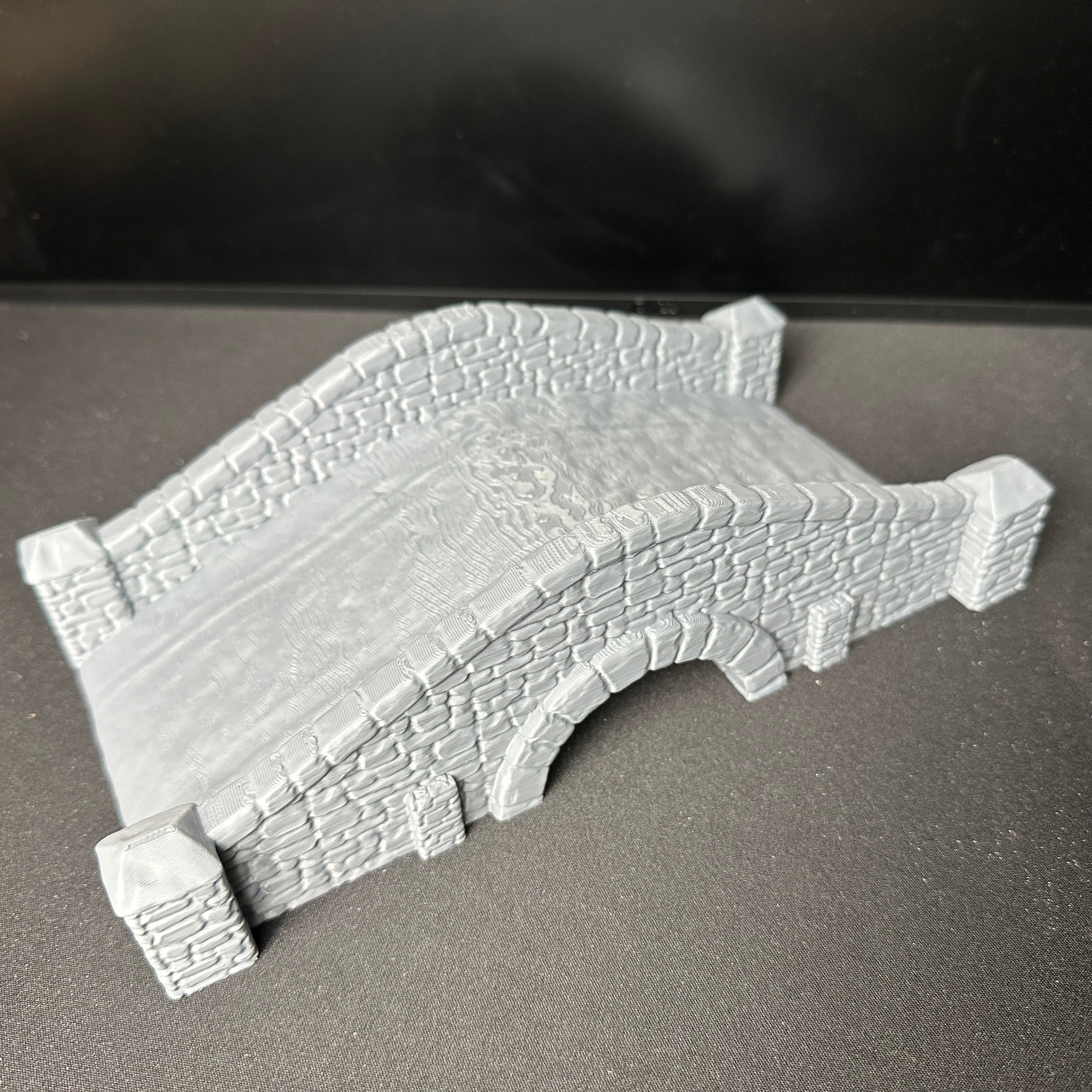 WW2 Stone Bridge 1/32 Scale Model Diorama Terrain Wargaming Figure Accessory