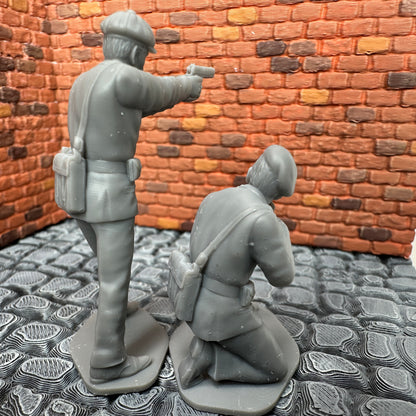 WW2 French Resistance Shooting Set 1/32 Scale Toy Soldiers Wargaming Figure