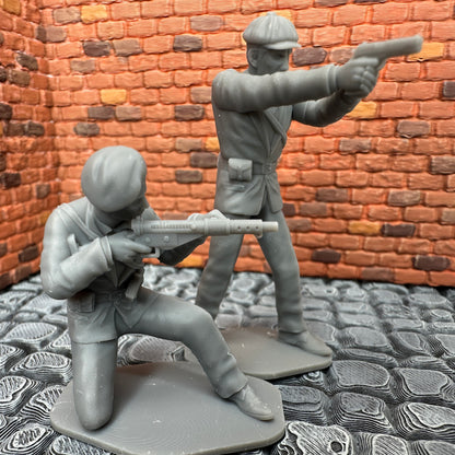 WW2 French Resistance Shooting Set 1/32 Scale Toy Soldiers Wargaming Figure