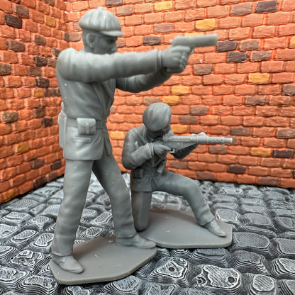 WW2 French Resistance Shooting Set 1/32 Scale Toy Soldiers Wargaming Figure